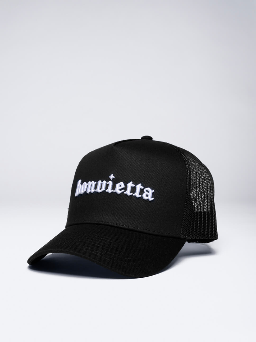 Bonvietta Logo Trucker Hat Front View