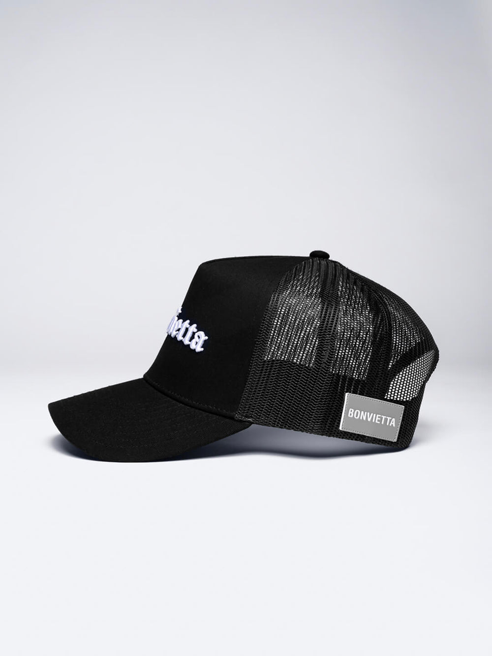 Bonvietta Logo Trucker Hat Side View