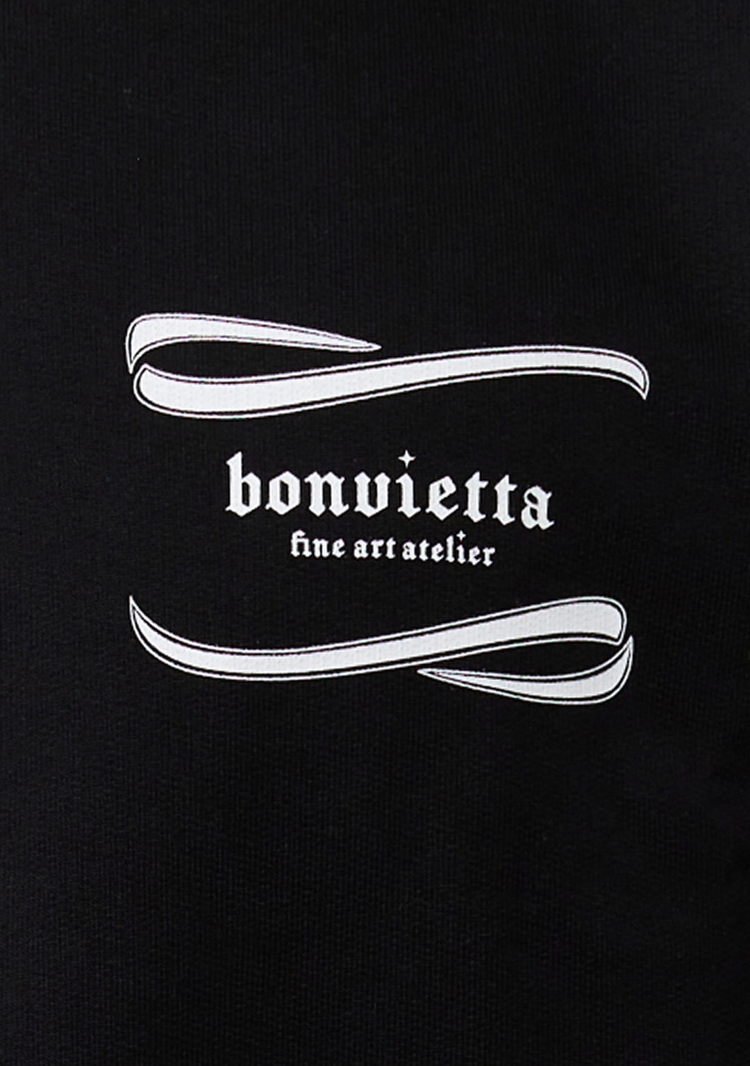 Bonvietta Ribbon Logo Sweatshirt Close Up