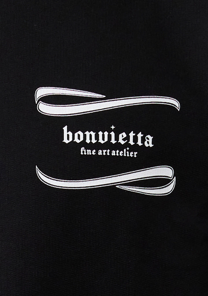 Bonvietta Ribbon Logo Sweatshirt Close Up