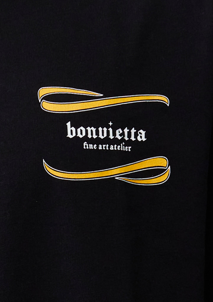 Bonvietta Ribbon Logo Tee Close Up